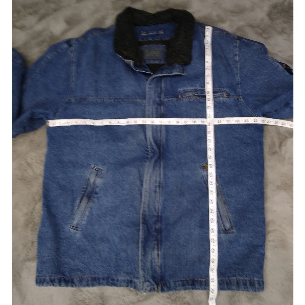 Vintage Lee Sherpa Quilt Lined Oversized Denim Jacket XL - Picture 6 of 7